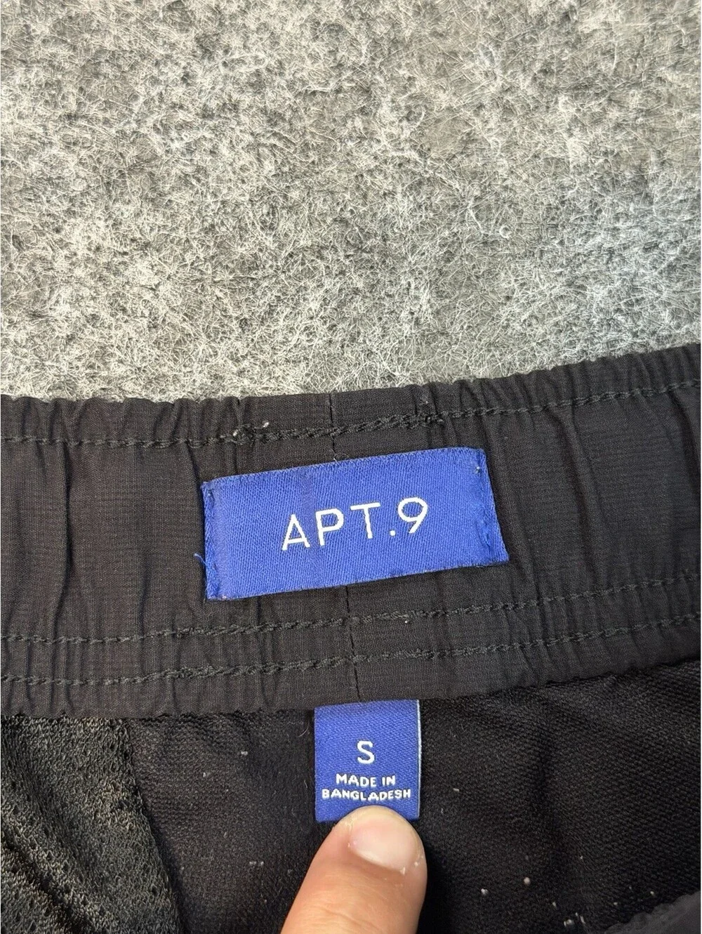 Apt. 9 Men’s Black Pull On Stretch Performance Shorts Size Small Nylon Spandex